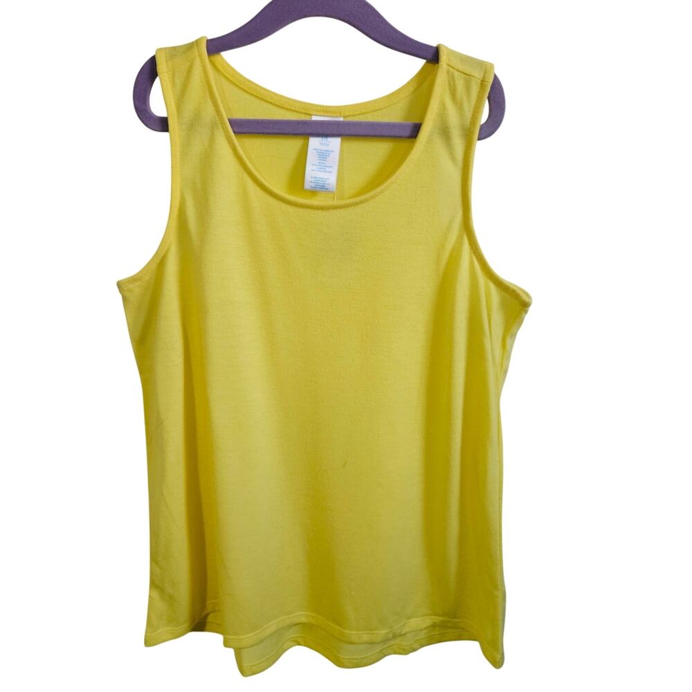 Children's Place Size L Sleeveless Tank Top Solid Yellow Racerback Casual Basic